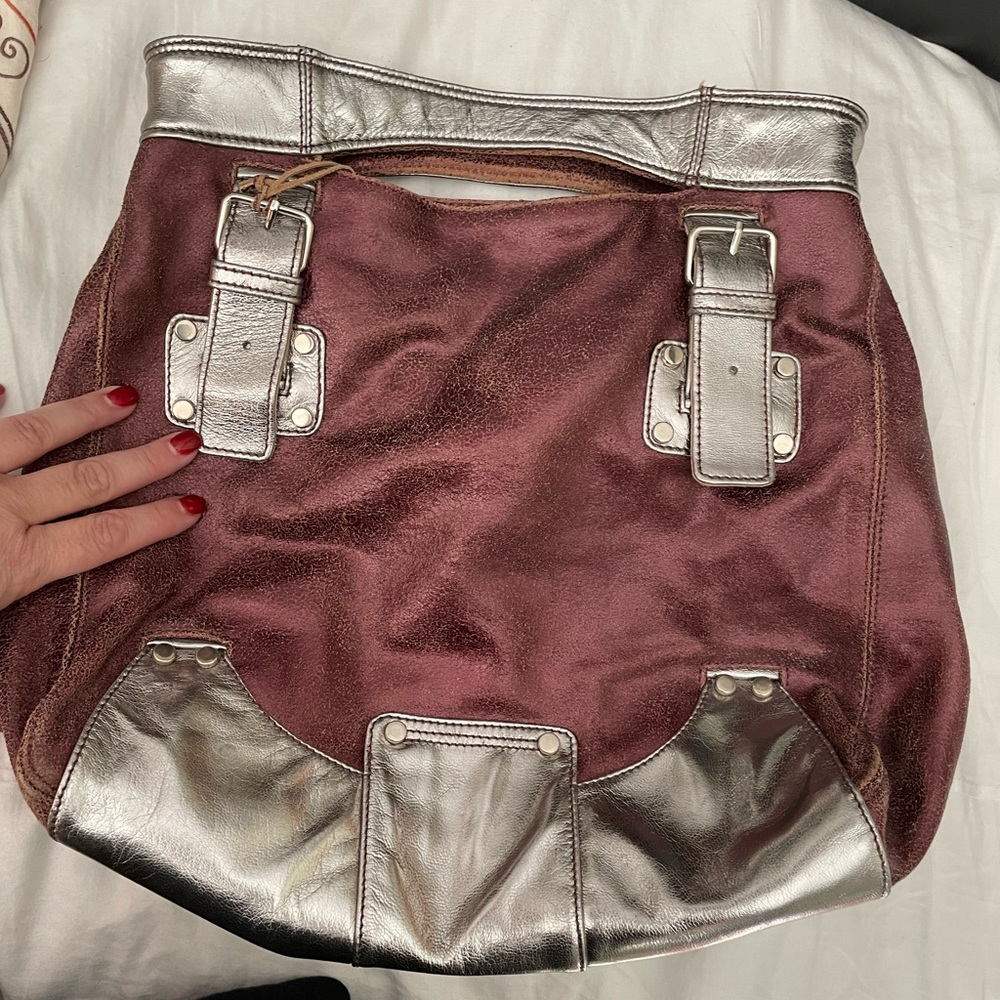 TANO metallic leather handbag. Gently used.